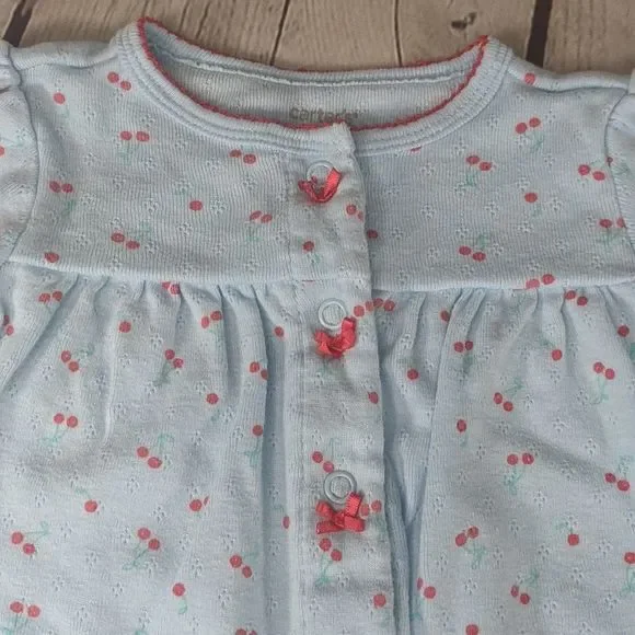 Carter's 6 months baby girl 3 warm pajamas - Picture 10 of 16